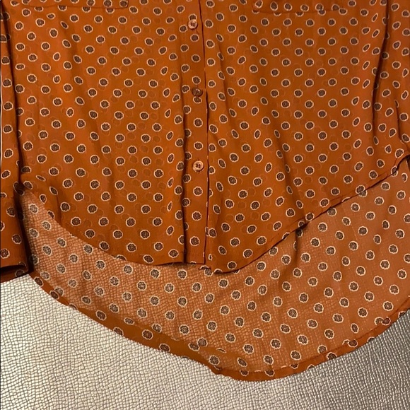 Free People top XS sheer button front - Picture 2 of 6